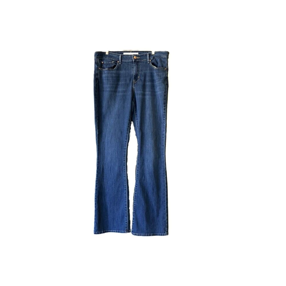 Signature by Levi Strauss & Co. Women's Mid Rise Bootcut Jeans 14 Stretch Denim